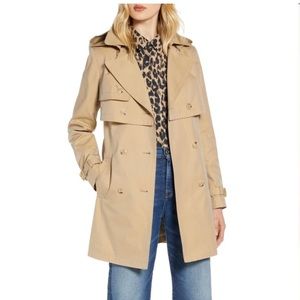 Halogen Double Breasted Trench Coat